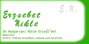erzsebet mikle business card
